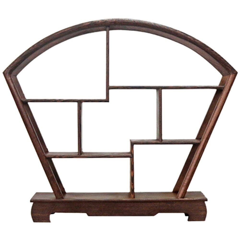 Bibliothèque en bois antique suspendue avec étagères de rangement pour bibelots