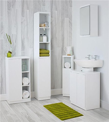 وحدة تحت الحوض من هاوس اند هوم ستايل يبلغ ارتفاعها 60 سم × عرضها 48 عمقها 30 خشب مُصنع أبيض