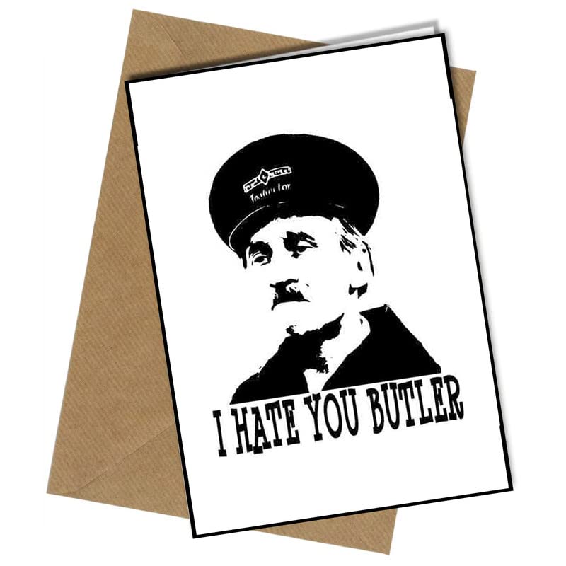 On The Buses Blake I Hate You Butler A5 Birthday Card | Envelope Included | Blank Inside | Unique Design | Personalised Free of Charge