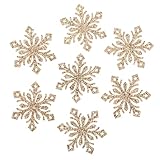 OKUMEYR 30個 金色雪花片ヘアピンパッチ 女の子用ヘアクリップアクセサリー 服飾装飾用 アクセサリー向け冬の屋外キット