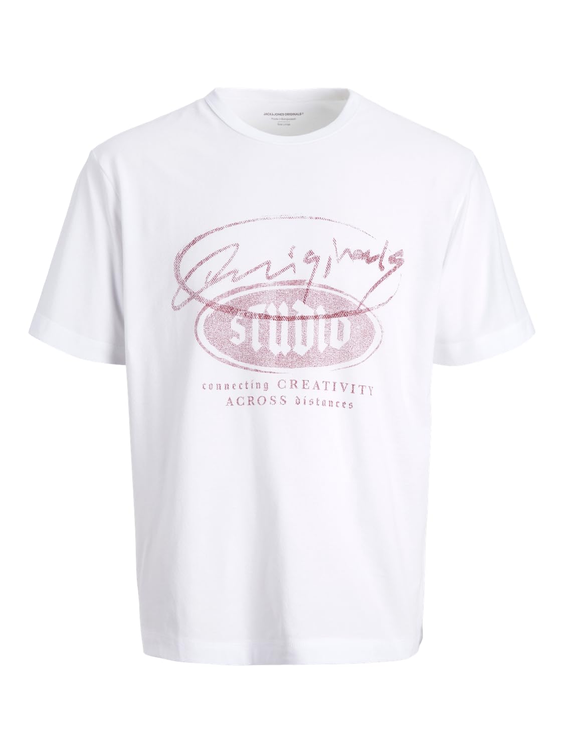JACK & JONES Jormeadows Graphic Tee SS Crew Neck, Bright White, S