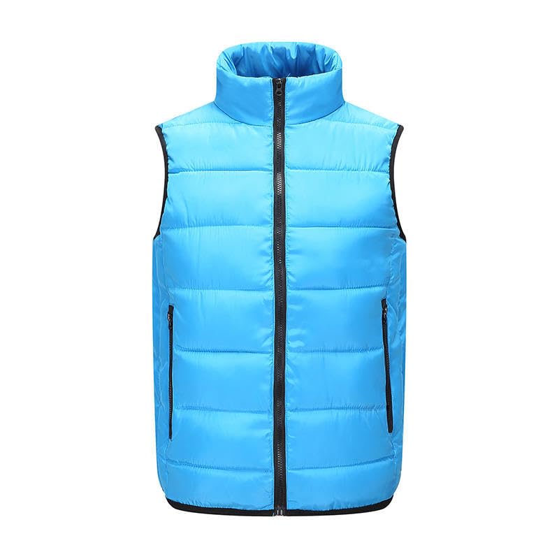 JEShifangjiusu Puffer Gilet da Uomo Colletto Cavalletto Imbottito Giacca Senza Maniche per il Tempo Libero All'aperto Cerniera Tasca Capispalla