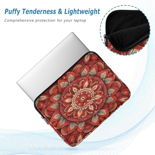 Funda Mandala Roja para Laptop 13-14 Pulgadas Impermeable miniatura 5