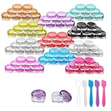 Accmor 99 Pieces 3g Makeup Containers Empty Clear Plastic Sample Containers with Lids Cosmetic Jars...