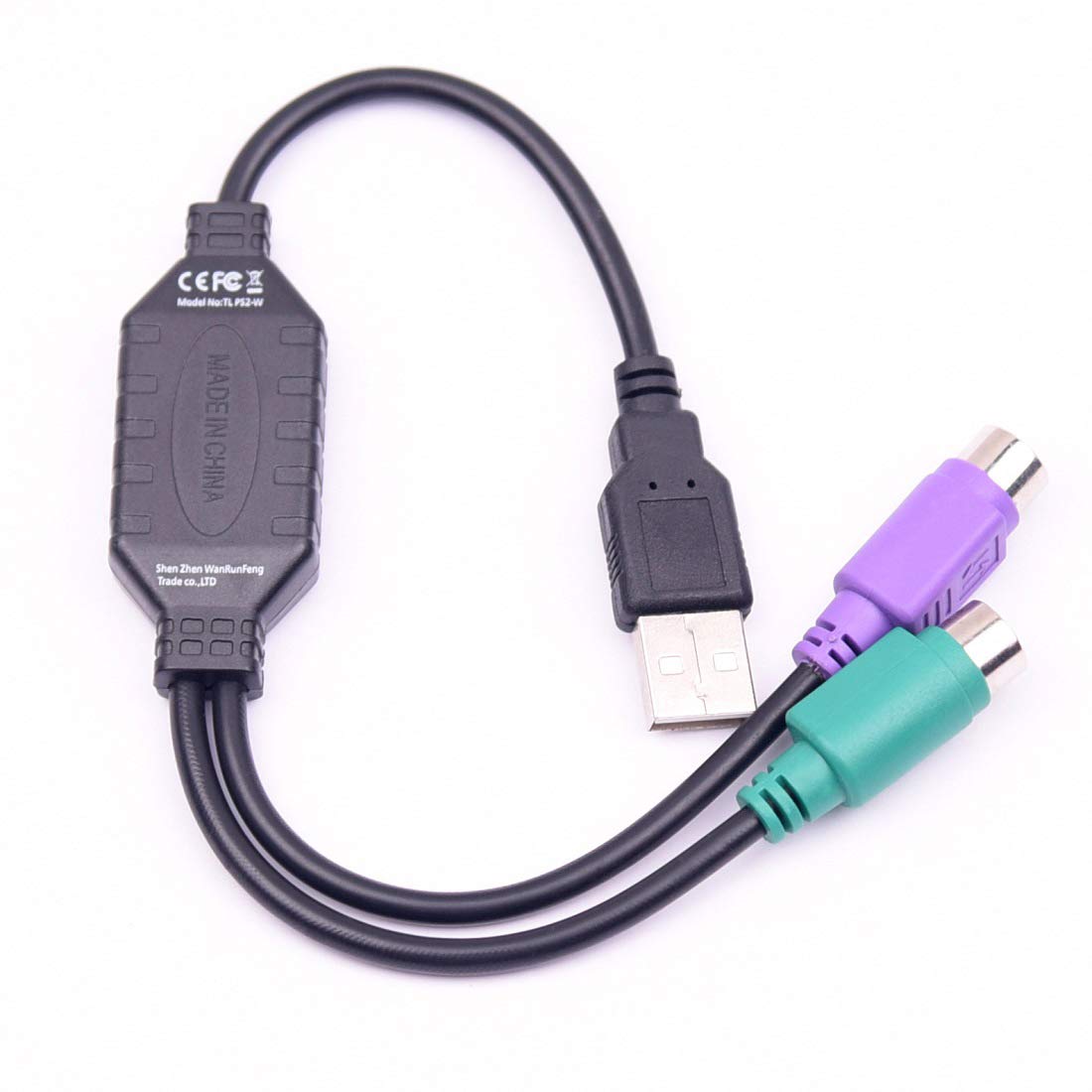 TopLonger USB Male to PS/2 Female Converter Cable Cord Converter