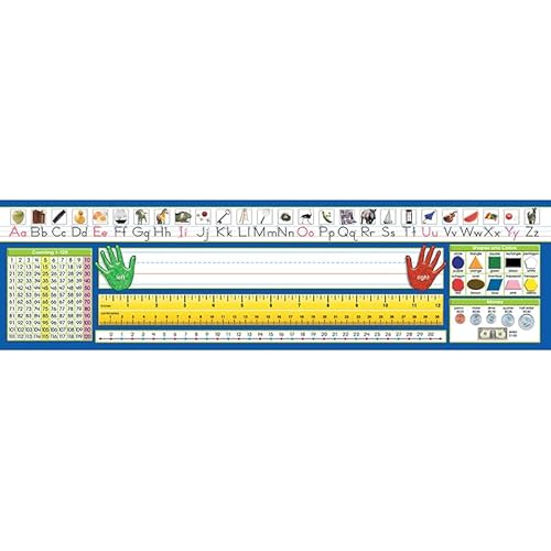 North Star Teacher Resources Primary Traditional Manuscript Counting 1-120 Desk Plates, Pack of 36
