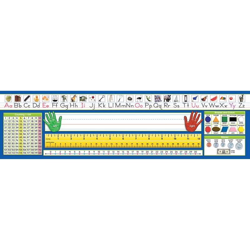 North Star Teacher Resources Primary Traditional Manuscript Counting 1-120 Desk Plates, Pack of 36