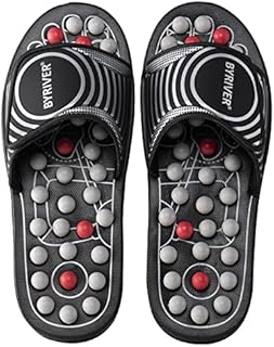 BYRIVER Foot Massager for Plantar Fasciitis, Reflexology Slippers Sandals, Massage Tools Relaxation Gifts for Mom Dad (02M)
