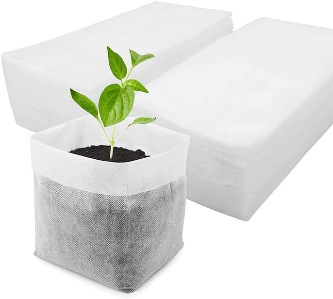 100Pcs Plant Grow Bags Non-Woven Fabric Seeds to Sow Flower Pots, for Home Garden Accessories Tools(8x10cm)