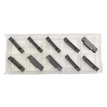 GBJ 10pcs MGMN400 -M 1125 4mm Carbide Grooving Inserts 4mm Wide Grooving Carbide Inserts Lathe Cutter for MGEHR/MGIVR Lathe Grooving Cut-Off Tool