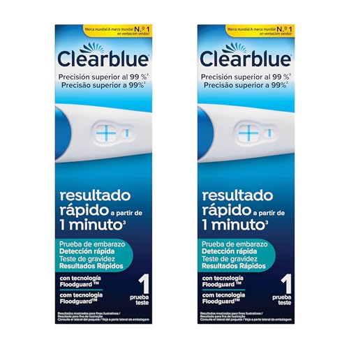 Clearblue Test de Embarazo Analógico Detección Rápida - Resultados en 1 Minuto - Fácil de Leer - Alta Precisión (99%) - Formato Mejorado Sin Plástico - (Pack de 2)