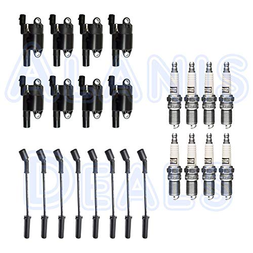 8 Herko Ignition Coils + 8 Platinum 3013 Spark Plugs + 8 Herko Spark Plug Wires For GM Vehicles (24 Items)