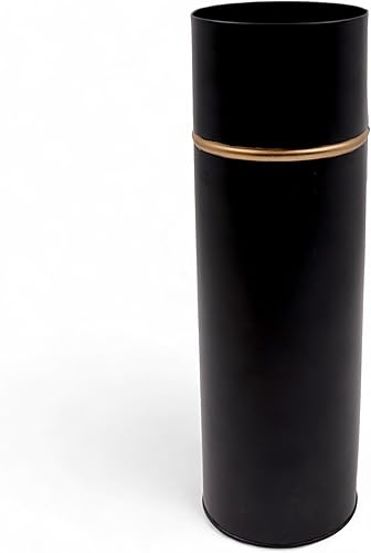 Miniatura 10 de Hosley Juego de 2 jarrones galvanizados con borde dorado, ideales para decoración de cocina de granja, elegancia rústica y atractivo moderno en una