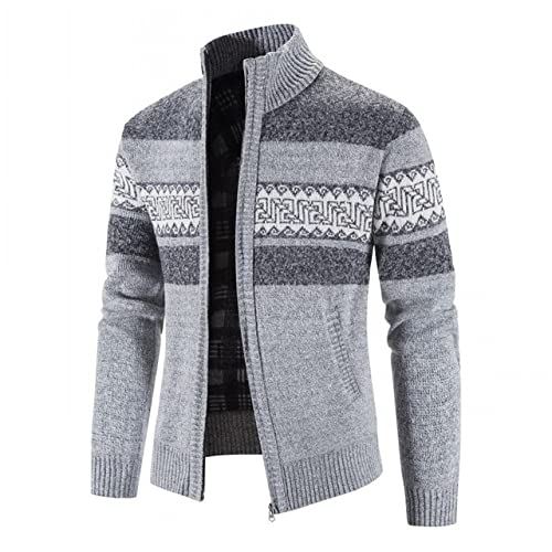 Winter Cardigans for Men Thicker Warm Casual Good Male Slim Fit Outwear Winter Sweaters(C,XL 63-70kg)2