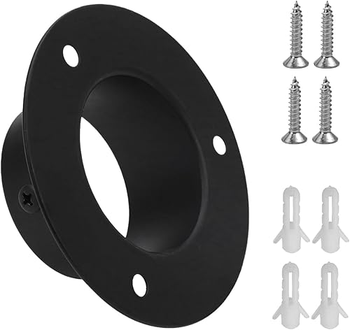 Miniatura 4 de Antrader Soporte para barra de armario de acero inoxidable, 4 piezas de barra de barra de armario, soporte de barra de barra de barra de cortina de