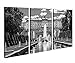 Produktbild Leinwandbild 3 Tlg Sankt Petersburg Russland Schloss Palace Schwarz weiß Leinwand Bild Bilder Holz gerahmt 9U521, 3 tlg BxH:90x60cm (3Stk 30x 60cm)