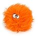 goDog Just For Me Furballz Squeaky Plush Ball Dog Toy, Chew Guard Technology - Orange, Mini