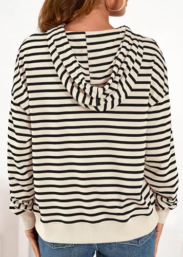 KIRUNDO Hoodies for Women Casual Long Sleeve Striped Sweatshirts - image 2