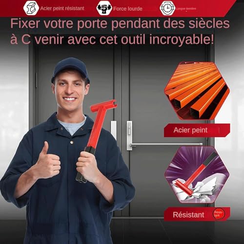 Cintreuse de charnière de porte longue poignée en caoutchouc ergonomique