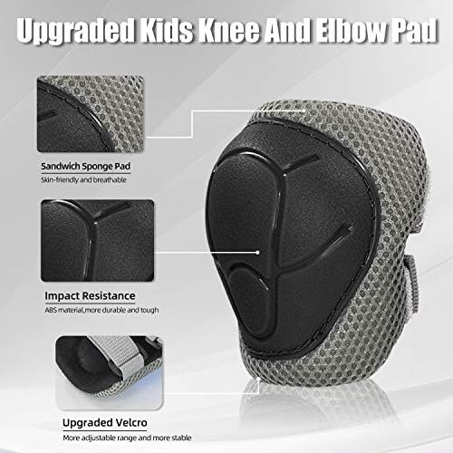 LANOVAGEAR Kids Helmet Knee Elbow Pads Wrist Guards Age 2-8 Years Kids Multi-Sports Helmet for Bike Skateboarding Inline Roller Skating Scooter