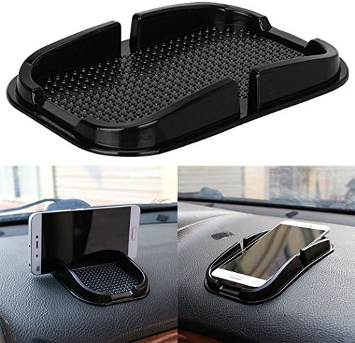 GuGio Anti-Slip Car Dash Grip Pad for Cell Phone, Keychains, Sun Glasses,Stand for Navigation Cell Phone (Black)