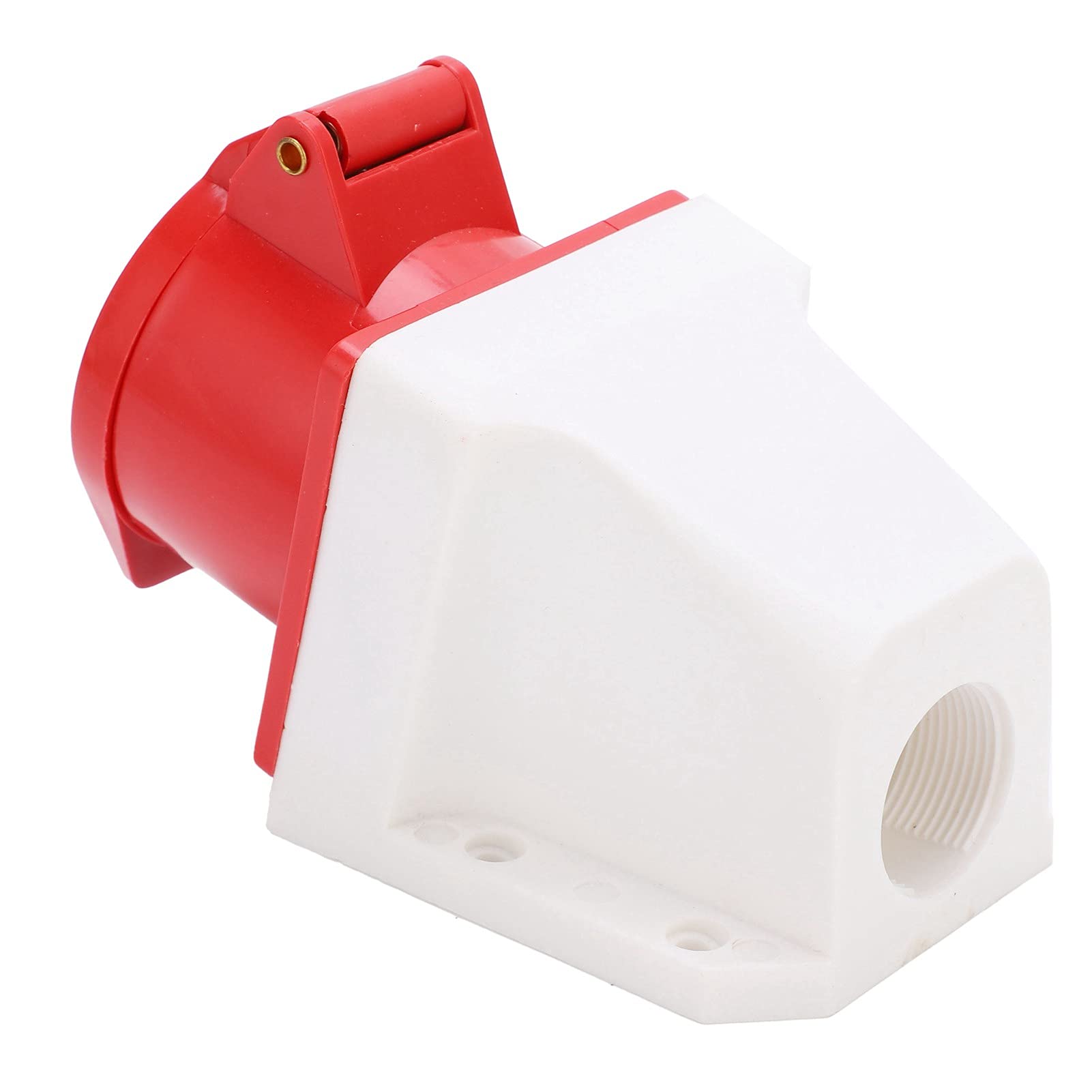 SIXRUN Enchufe Industrial 5 Pines 16A, Toma de Superficie IP44 220-380V 240-415V 3P+N+E con Hebilla Antivibración para Agricultura Exterior e Industria