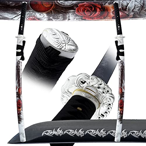 Katana Samurai Swords,Razor Sharp Handmade Katana, Japanese Swords Full Tang Blade High Carbon Steel Traditional Heat Tempered