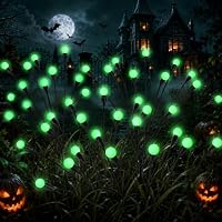 PATIOPIA 4-Pack 40 LED Solar Halloween Lights w/ 2 Lighting Modes (Green)