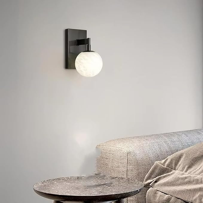Minimalist Bedroom Headboard Modern G9 Black Hole Stone All Copper Marble Living Room Background Wall Light