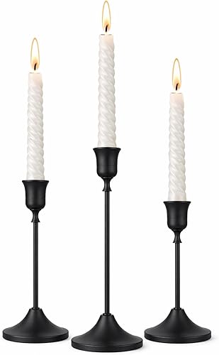 Miniatura 9 de Portavelas dorados cónicos para velas de pilar, portavelas de latón, portavelas delgados de decoración para centros de mesa, pieza central para mesa