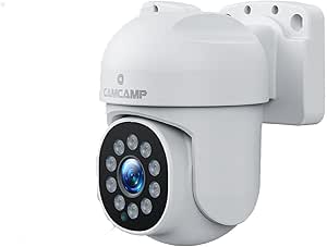 CAMCAMP Système de caméra de sécurité PoE, système de caméra de sécurité filaire à double objectif, 4 caméras 2 en 1, audio bidirectionnel, suivi automatique, PTZ, vision nocturne couleur, NVR 8 asin的图片