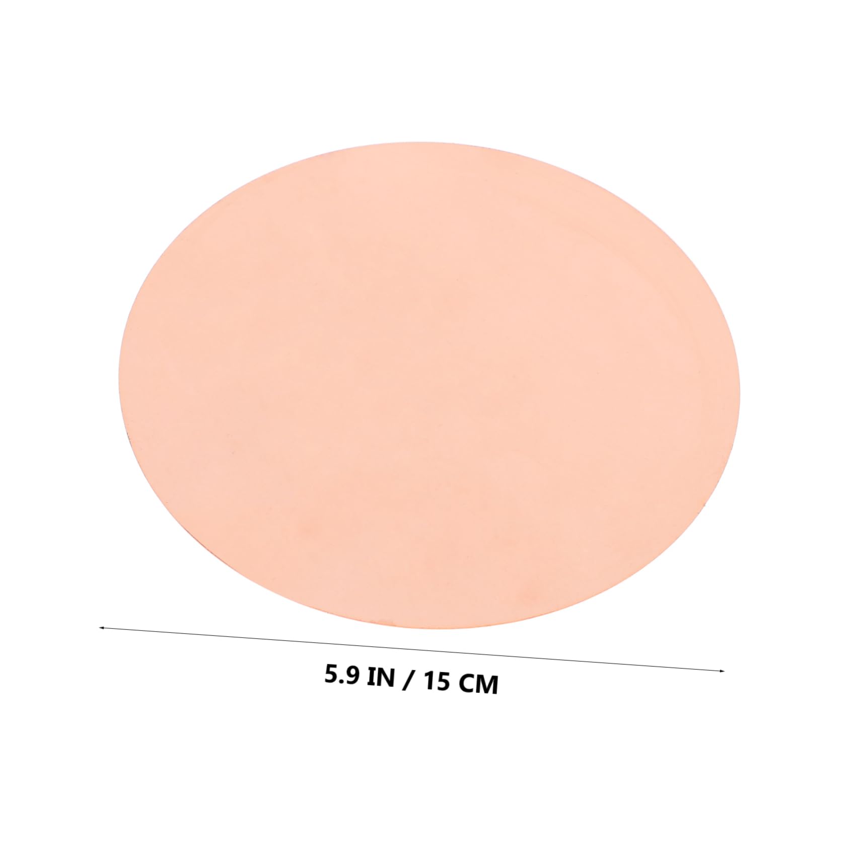 OUNONA Copper Plate Accessory Crafts Industry Craft Supply Round Make Plates Replacement Craft Accessory Disc Rose Gold