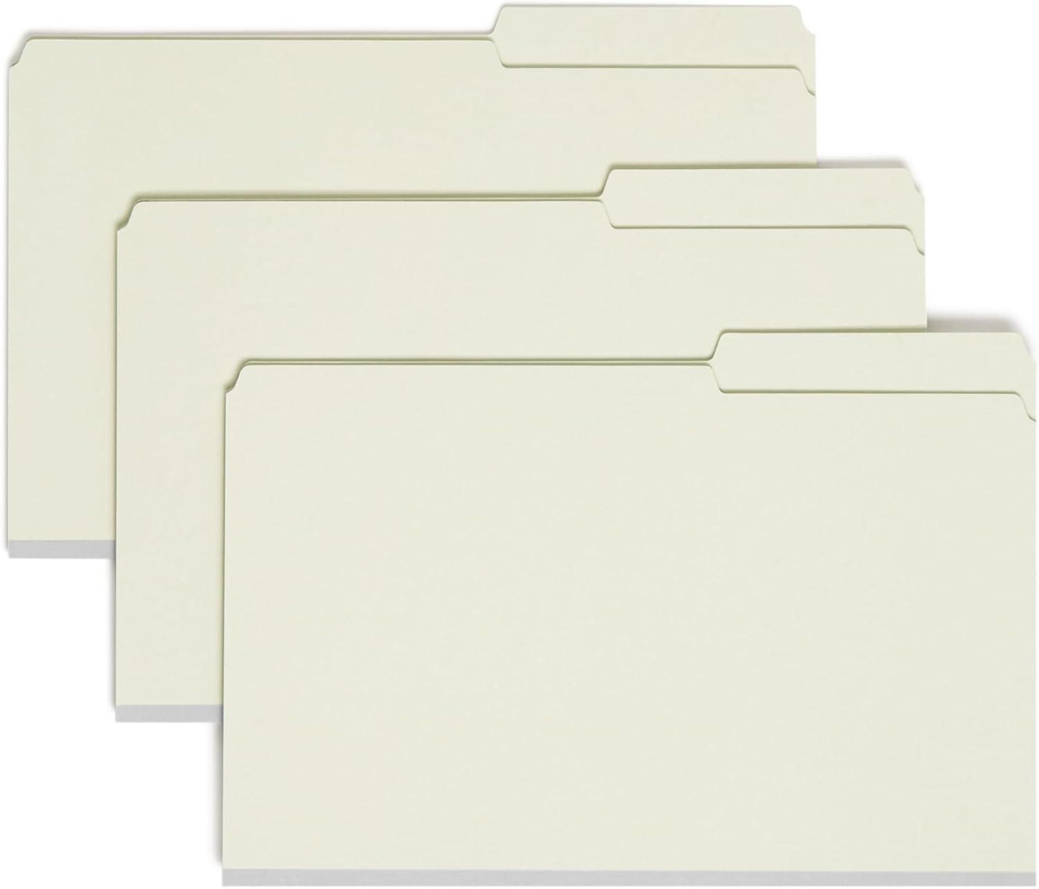 Smead Pressboard Fastener File Folder with SafeSHIELD Fasteners, 2 Fasteners, 2/5-Cut Tab Right Position, Guide Height, 2" Expansion, Legal Size, Gray/Green, 25 per Box (19920)