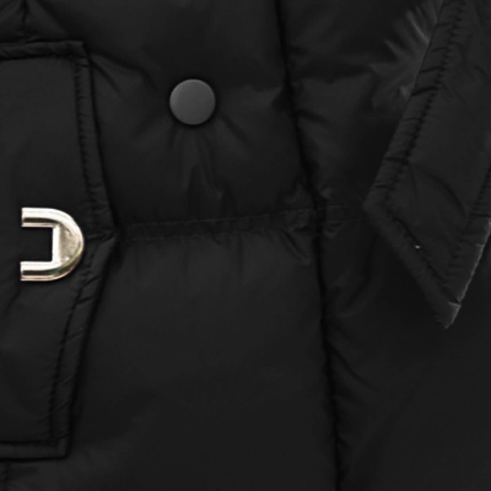 HAOLEI Chaqueta de Plumas para Niñas,Abrigo Acolchado con Capucha Elegante Chaqueta Largo con Cinturón Cortavientos de Invierno Gruesa y Cálida Color Sólido Parka Térmica para Adolescentes 5-16 Años