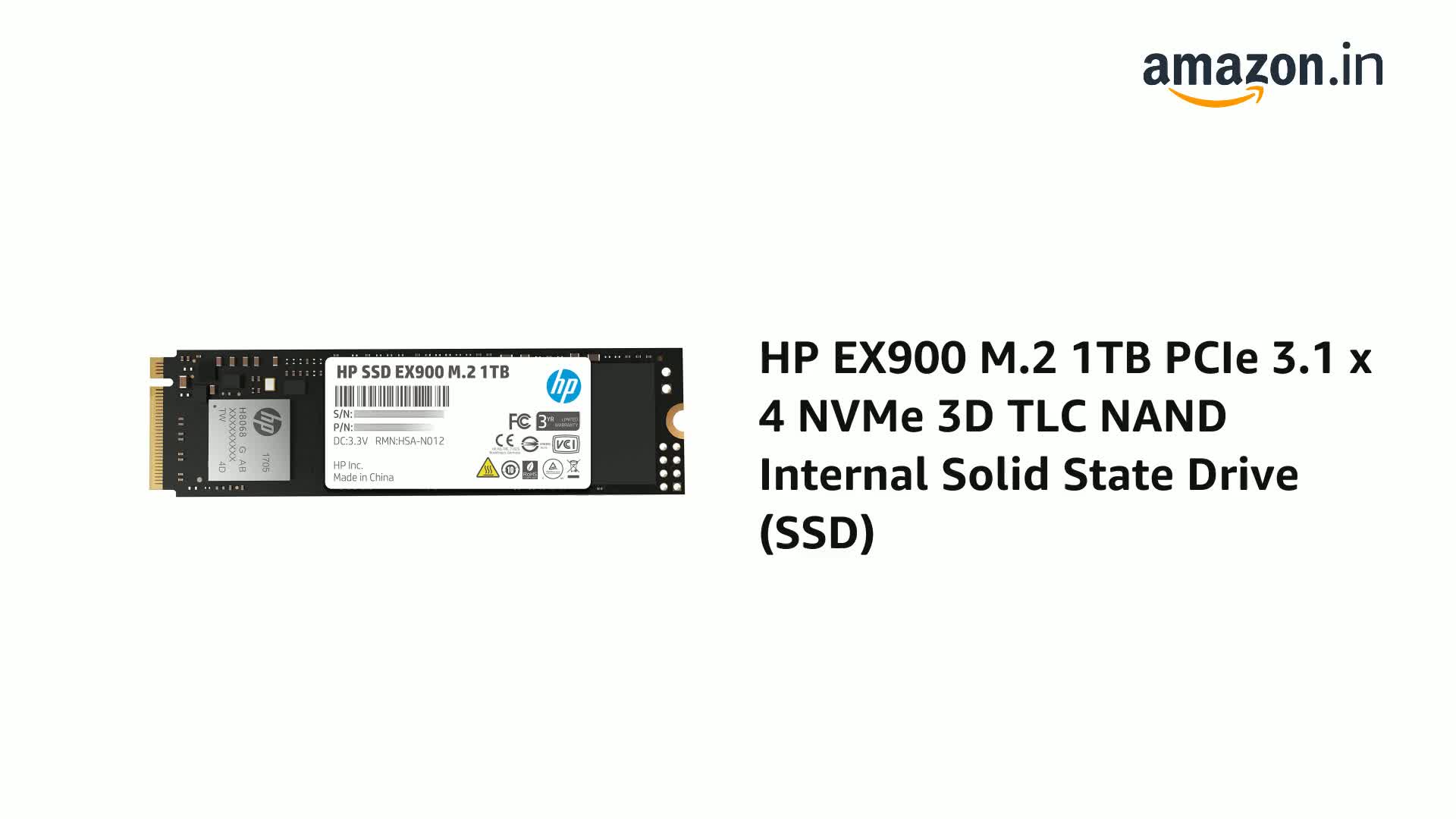 HP SSD EX900 Plus M.2 1TB　Q3650 Amazon.com: HP EX900 Plus 1TB SSD Hard Drive : Electronics