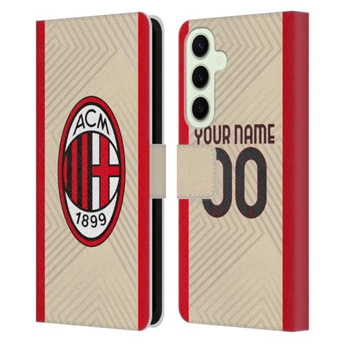 Housse en cuir Samsung S25+ personnalisée AC Milan aux finitions haut de gamme