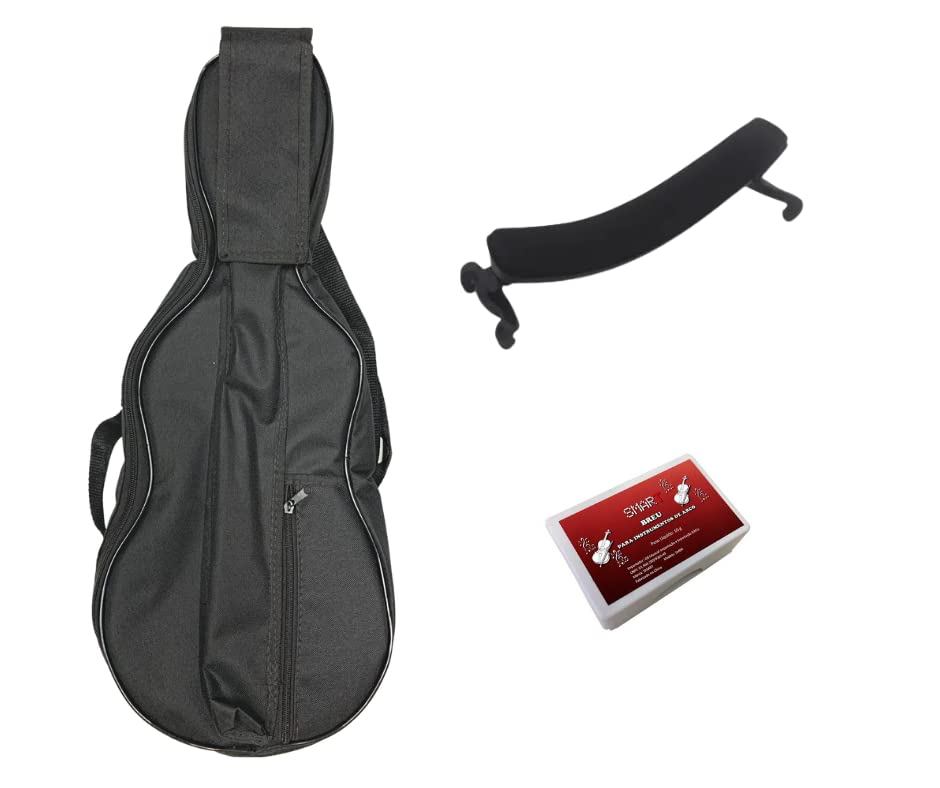 Bag Capa Acolchoada para Violino 3/4 ou 4/4 Kit espaleira e breu