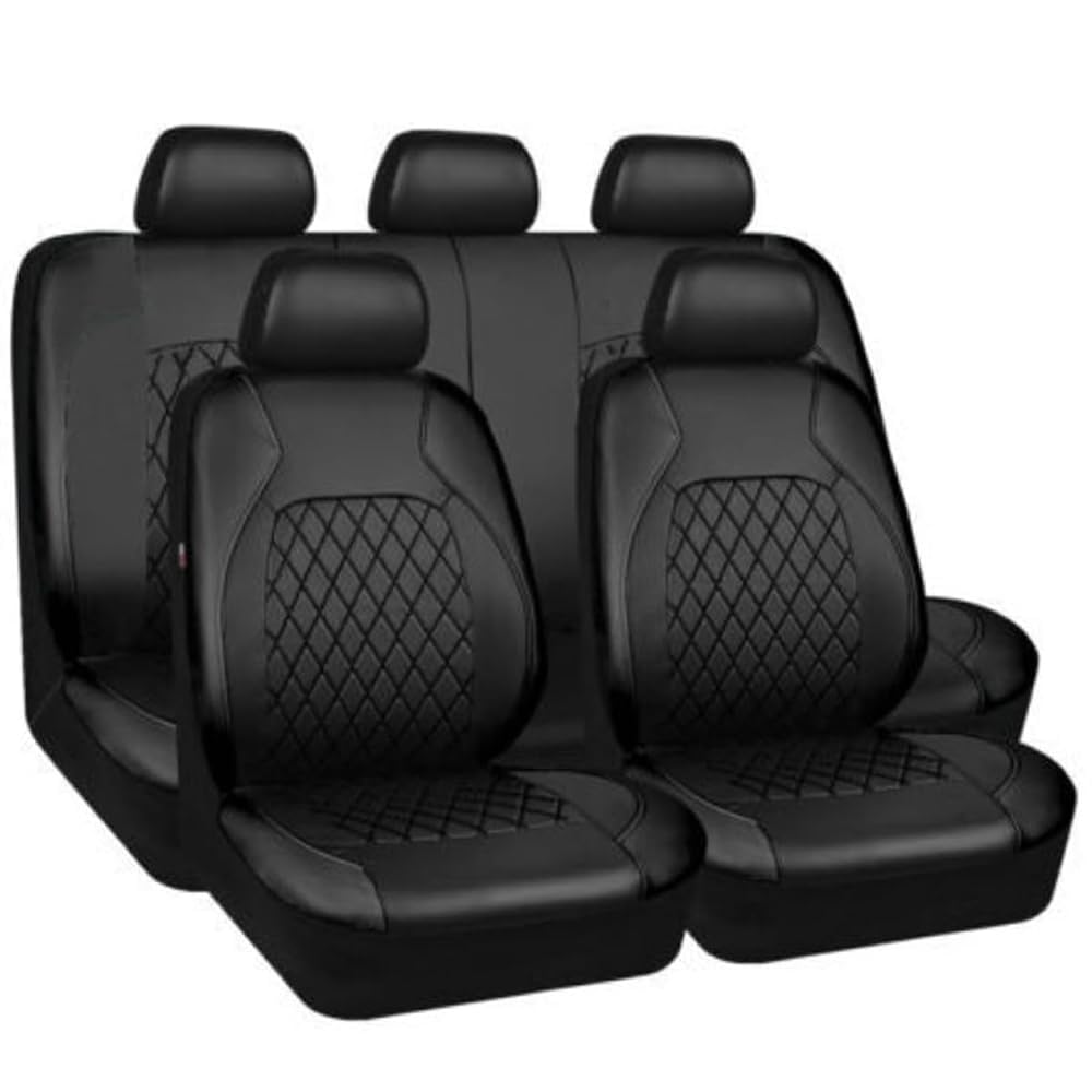GTFRFD Car Seat Cover Sets, for Citroen C5 X7 RD TD 2007-2015 Leather Waterproof Breathable Seat Covers Full Set Seat Protector,A
