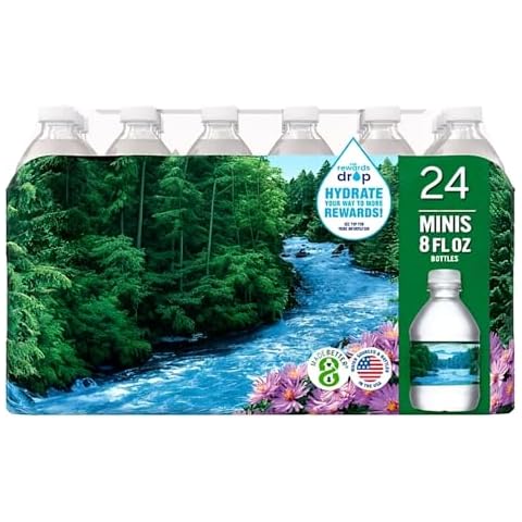 ADVENTURE BOX Water 100% Natural Premium - Small, Mini 8 Fl Oz Bottles | Pack of 24 Water Cover