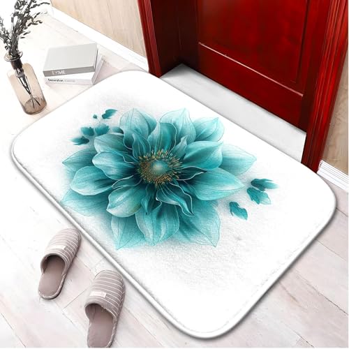 Tapis de bain en mousse à mémoire de forme design fleur 3D - 7