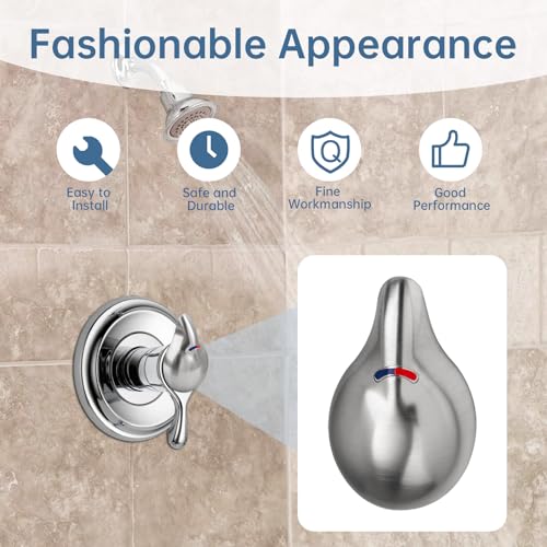 RP28595SS Single Metal Lever Handle Temperature Control Knob for Delta Faucet Shower Handles, Stainless Steel Color - Thumbnail 6