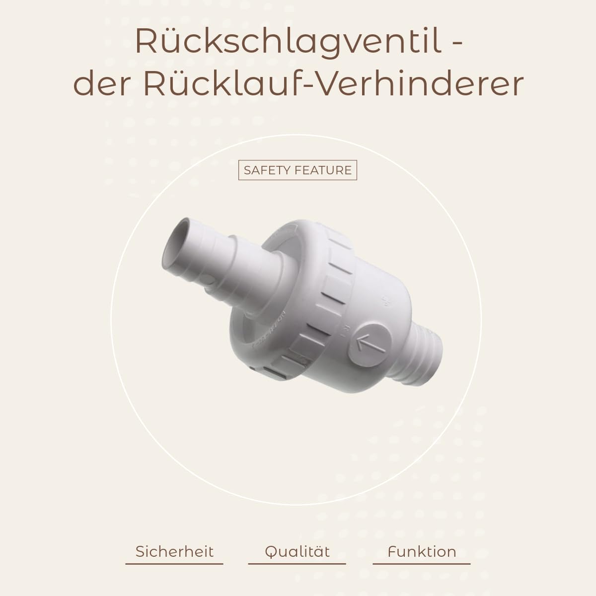 Clapet Anti-retour Piscine 32 Mm PVC – Pièce Remplacement Pour Piscines Hors Sol
