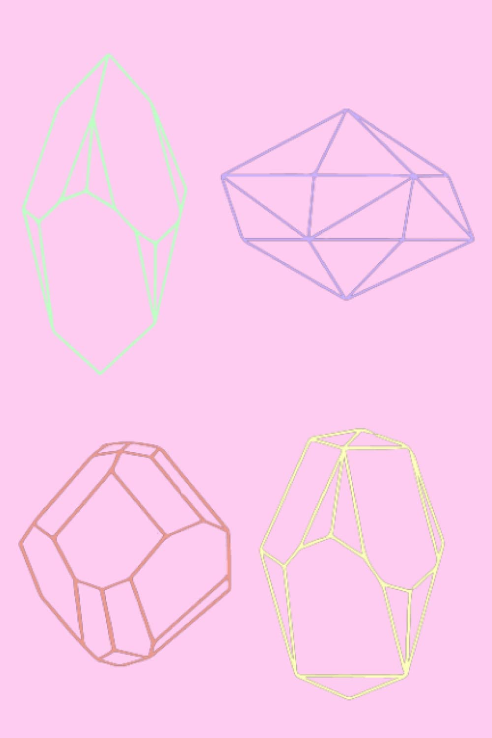 Pink Pastel Crystals Journal