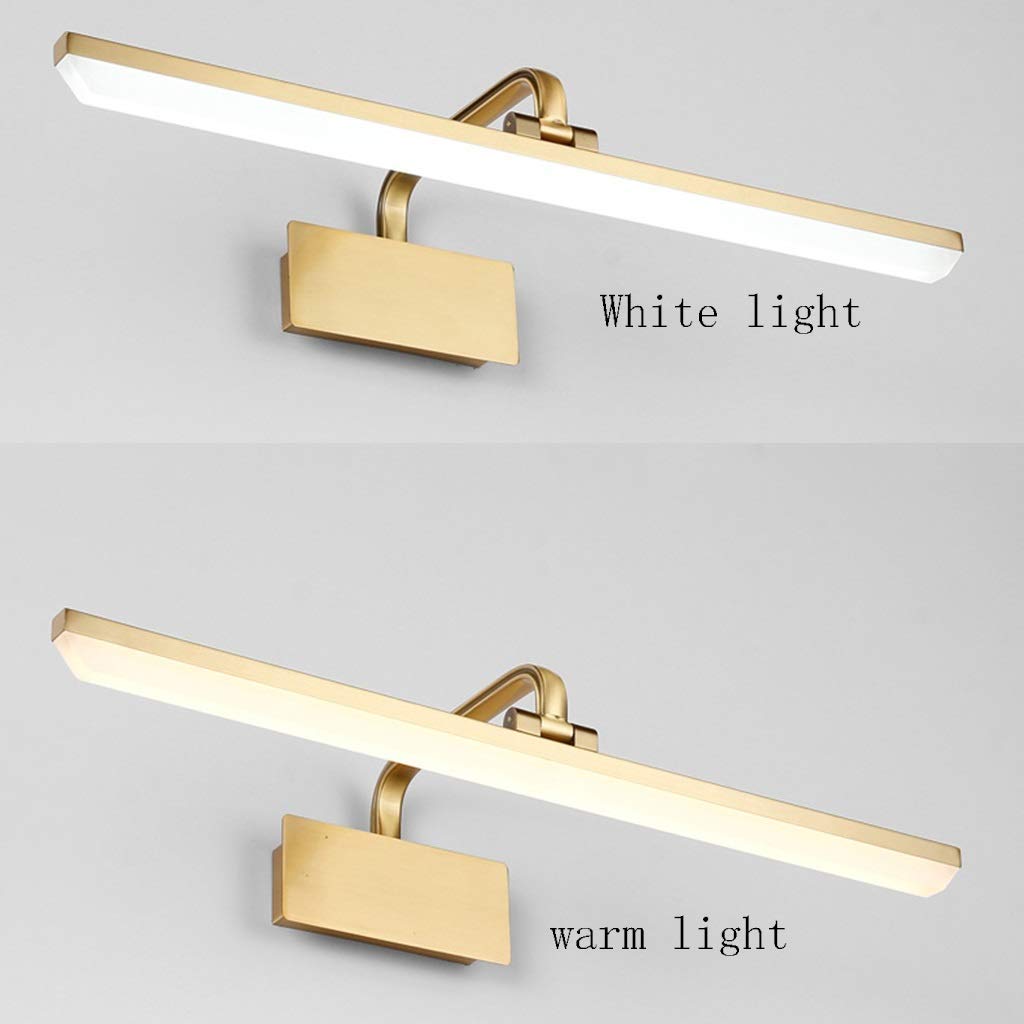 LED-Spiegelscheinwerfer, Schminktisch, Spiegelleuchte, Badezimmer, wasserdicht, Antibeschlag-Wandleuchte, Retro-Gold-Stil, Spiegellampe (Farbe: weißes Licht-70 cm) Decoration