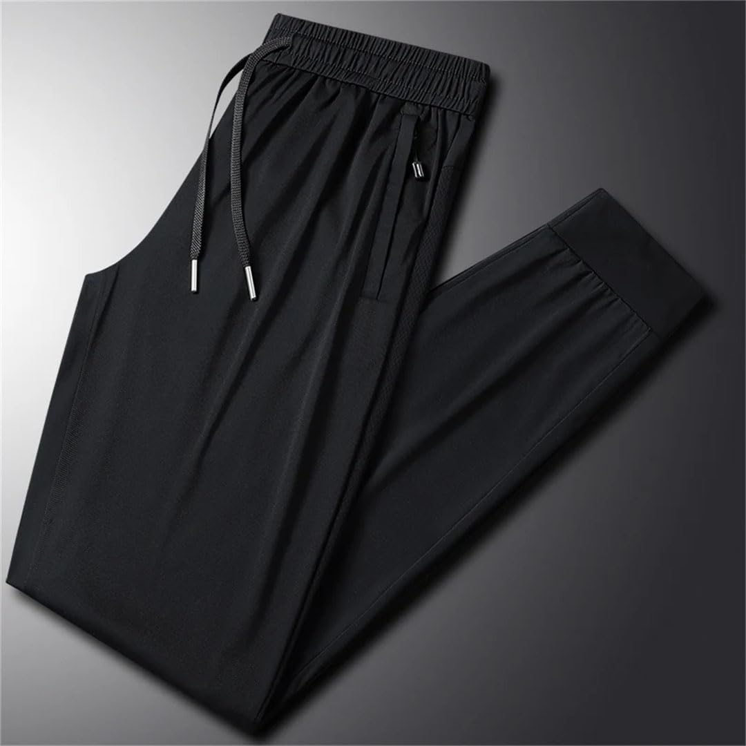 Pantaloni della tuta da uomo Pantaloni sportivi da palestra Pantaloni da corsa Pantaloni lunghi con tasche con cerniera elasticizzati
