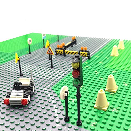 Traffic Light & Road Sign Play Set Build Bricks Toys, Living Toy Traffic Signs Building Block Toy For Boys Girls Kids 6+ Gifts #TOP4