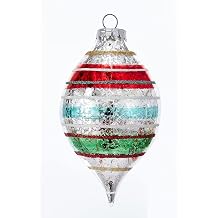 Kurt Adler Early Years Christmas Ball Ornaments 65MM Set of 4 Drop Shape