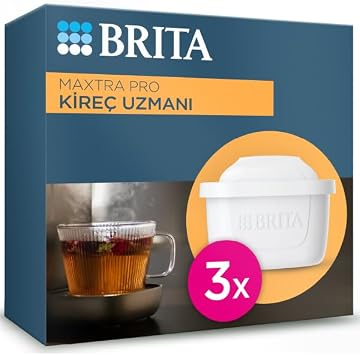 BRITA Maxtra Pro Kireç Uzmanı Yedek Su Arıtma Filtresi, 3'lü