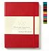 Minimalism Art | Classic Notebook Journal, Size: 8.3" X 11.4", A4, Red, Dotted Grid Page, 192 Pages, Hard Cover/Fine PU Leather, Inner Pocket, Premium Thick Paper-100gsm | Designed in San Francisco