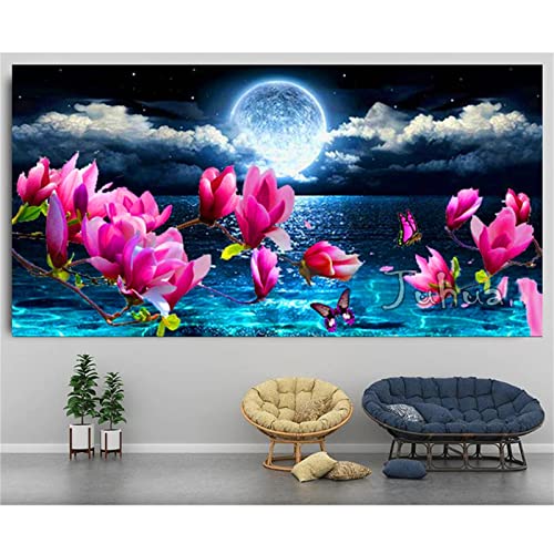 Broderie diamant 5D anti-stress grand format paysage de mer